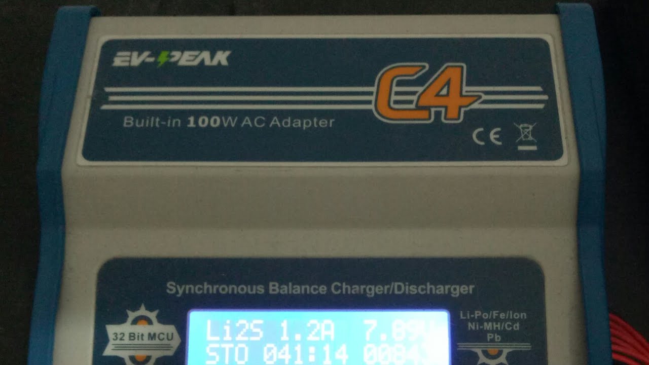 EV-PEAK C4 Charger. Capacity Cut Off on Balance Charge mode.