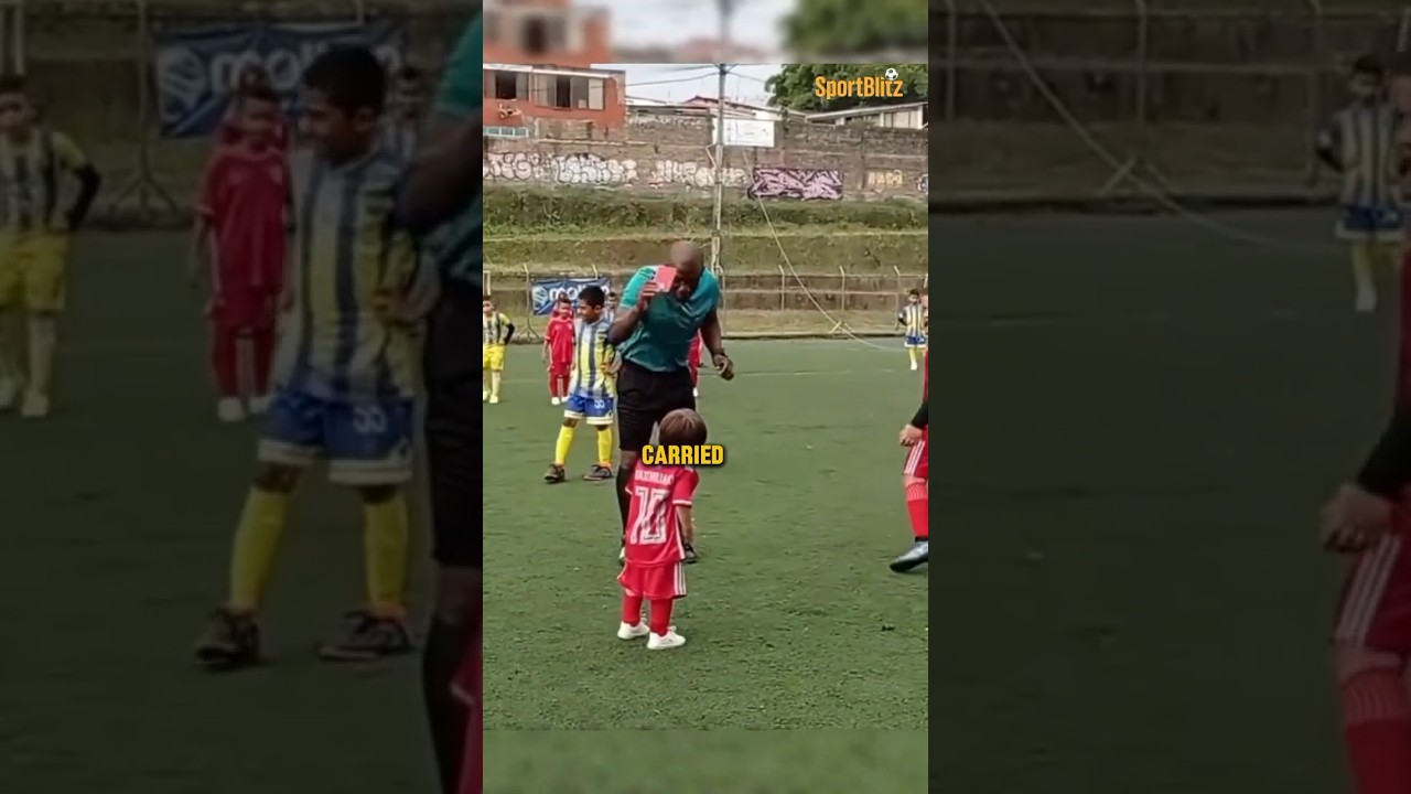 The Referee Showed a Red Card to a Little Kid 😂⚽#shorts