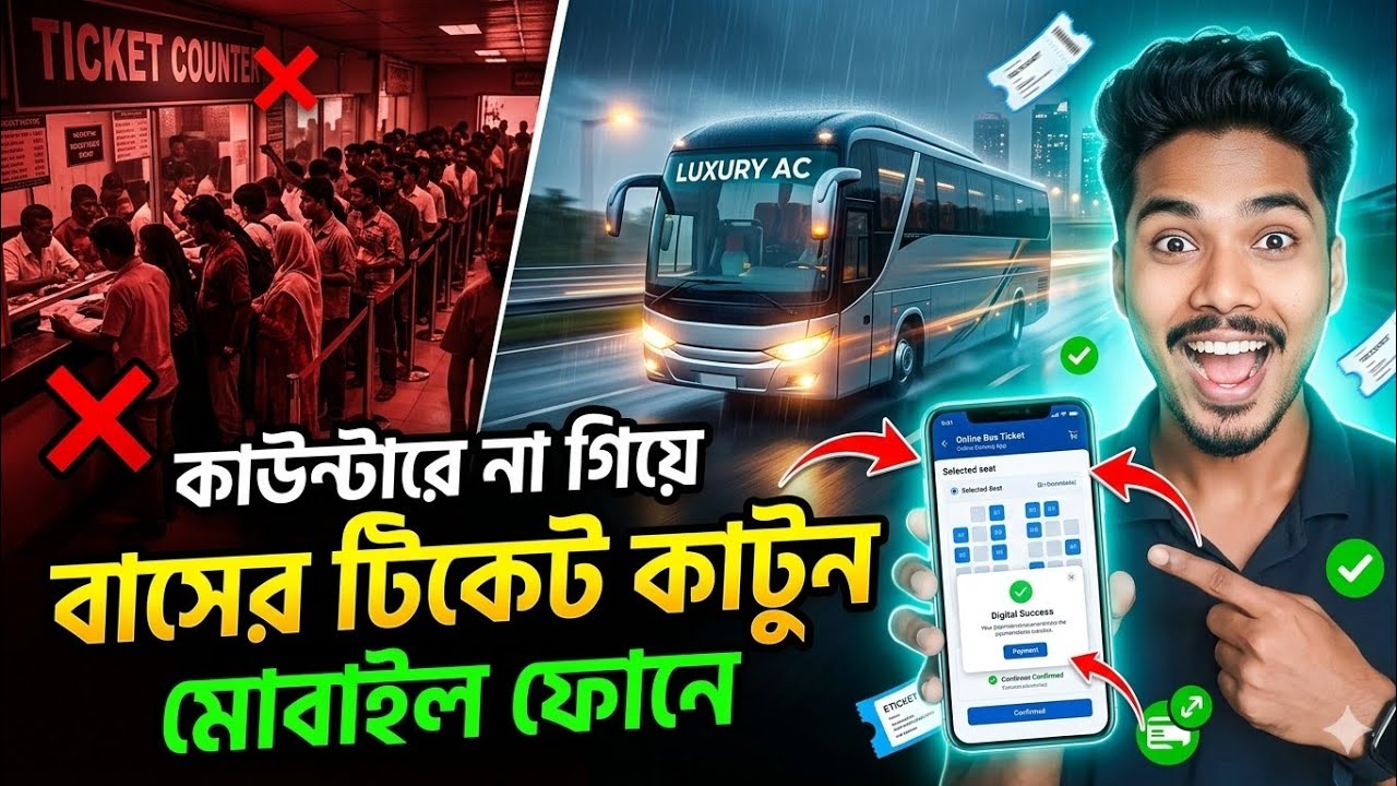 How to Online Bus Ticket Booking Bd | অনলাইনে বাসের টিকেট কাটার নিয়ম ২০২৬ | bus Tecket price