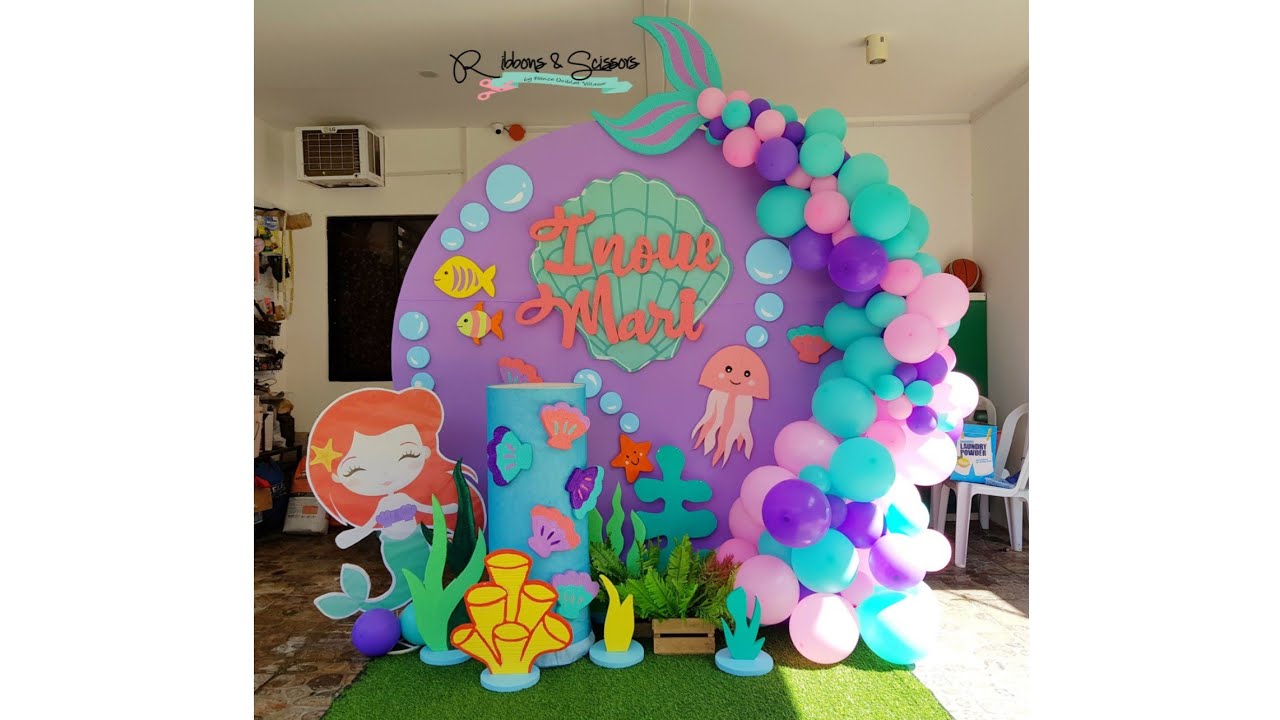 Mermaid themed Birthday by Ribbons & Scissors