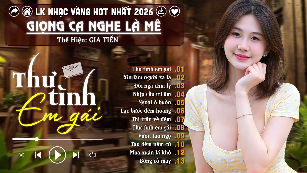 Lk Nhạc Vàng Bolero Hot Nhất 2026 - Top 15 Ca Khúc BOLERO CÔNG TUẤN ÊM TAI DỄ NGỦ | THƯ TÌNH EM GÁI