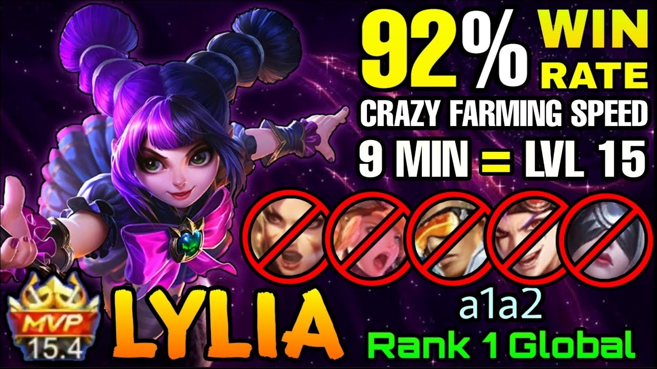 92% Win Rate Lylia TOTALLY OUTPLAY - Top 1 Global Lylia a1a2 - Mobile Legends