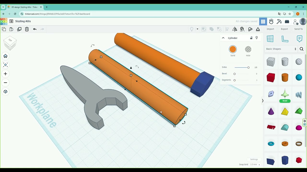 Tinkercad. Ключ з тримачем