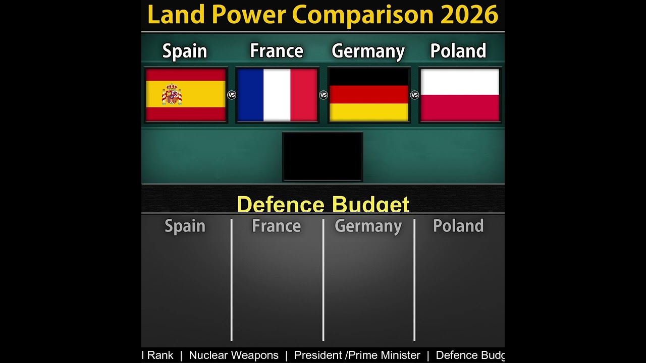 Spain vs France vs Germany vs Poland | Military Power Comparison 2026