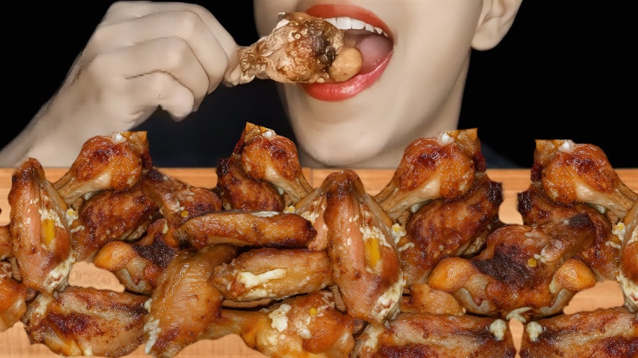 ASMR поедание куриных крылышек MUKBANG | ШОУ ПОЕДАНИЯ | MUKBANG COCO #foryou