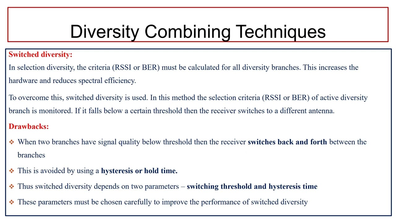 Diversity Combining Techniques