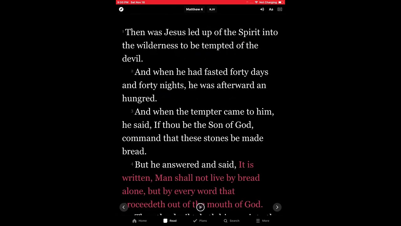 (1)  Matthew (full book) HOLY BIBLE an English Audio with scrolling text