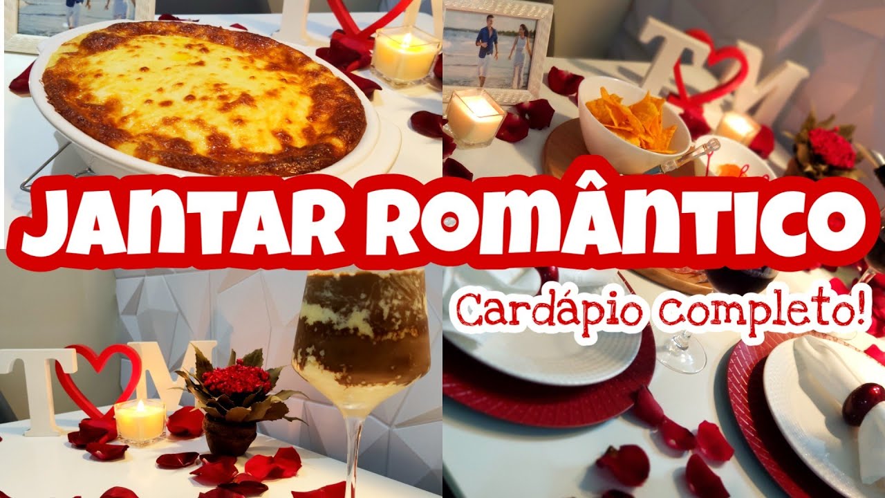 JANTAR COMPLETO ROMÂNTICO PARA O DIA DOS NAMORADOS | EM CASA + DECORAÇÃO LINDA!
