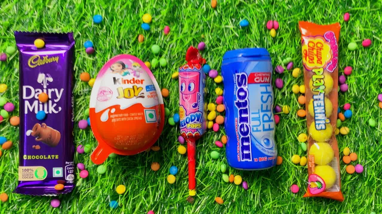 Satisfying video Lollipops candy Asmr Unboxing video Gummy candy and chocolate