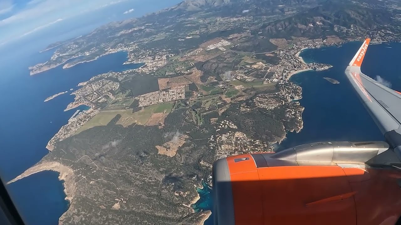 4K Easyjet A320NEO Takeoff Palma De Mallorca.