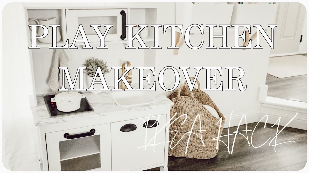 IKEA DUKTIG PLAY KITCHEN HACK | DIY MODERN FARMHOUSE MAKEOVER | HOUSE + HOLM