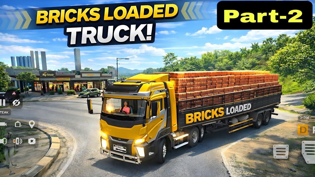 😱Heavy Bricks Loaded Truck Part-2 | Truck Simulator Indonesia | Bus Simulator Indonesia |