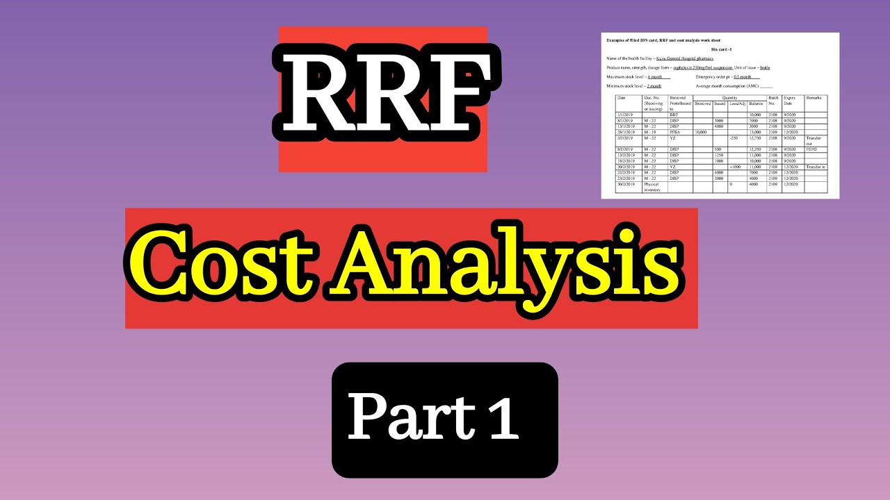 RRF (Requisition Request Form) and Cost Analysis Part 1