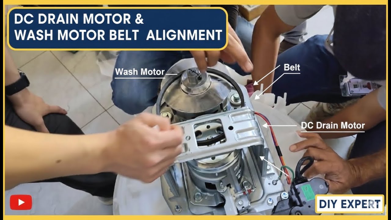 DC Drain Motor and Wash Motor Belt Alignment | Complete Step-by-Step Guide