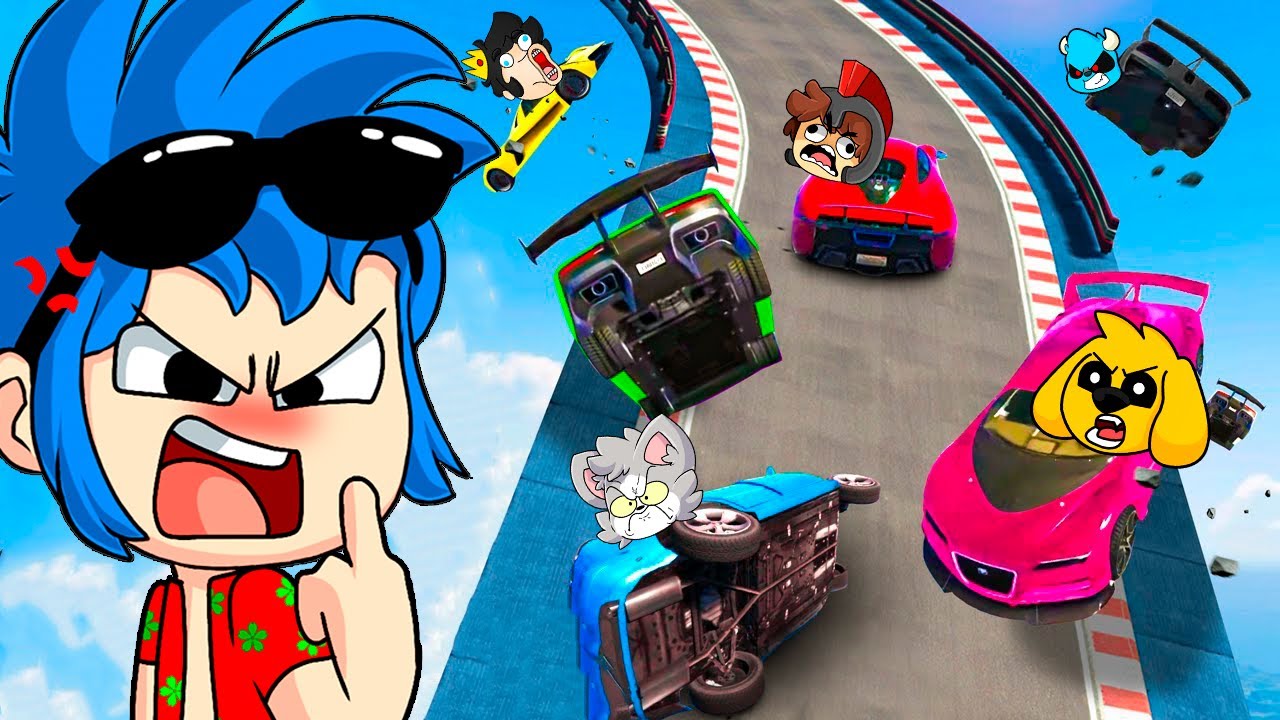 ¡IMPOSIBLE SOBREVIVIR a la MEGA RAMPA MÁS PELIGROSA de GTA 5! 🚗😱 LOS COMPAS CARA a CARA