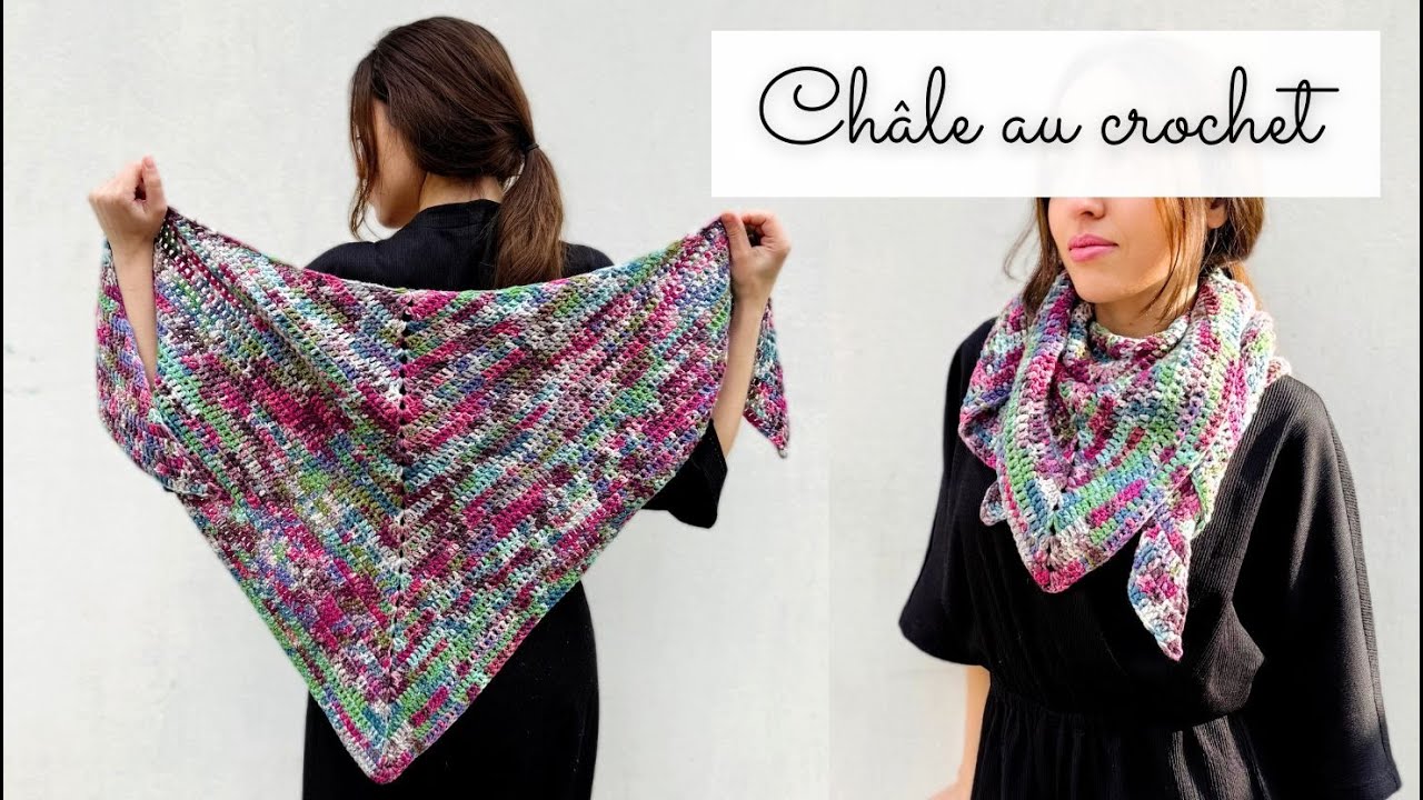 Châle au crochet tuto FACILE | Modèle crochet débutant Lisboa Lang Yarns | Patron Gratuit 🧶