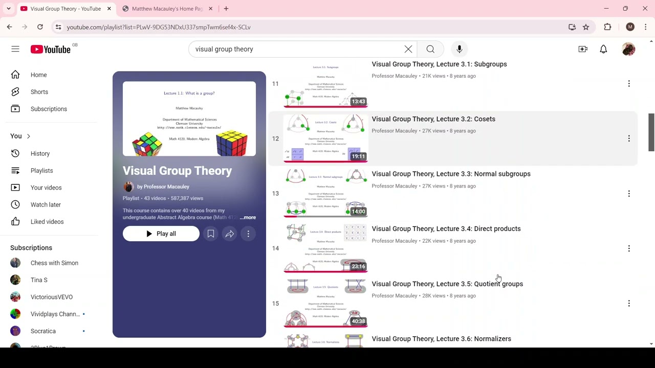 Review: Visual Group Theory