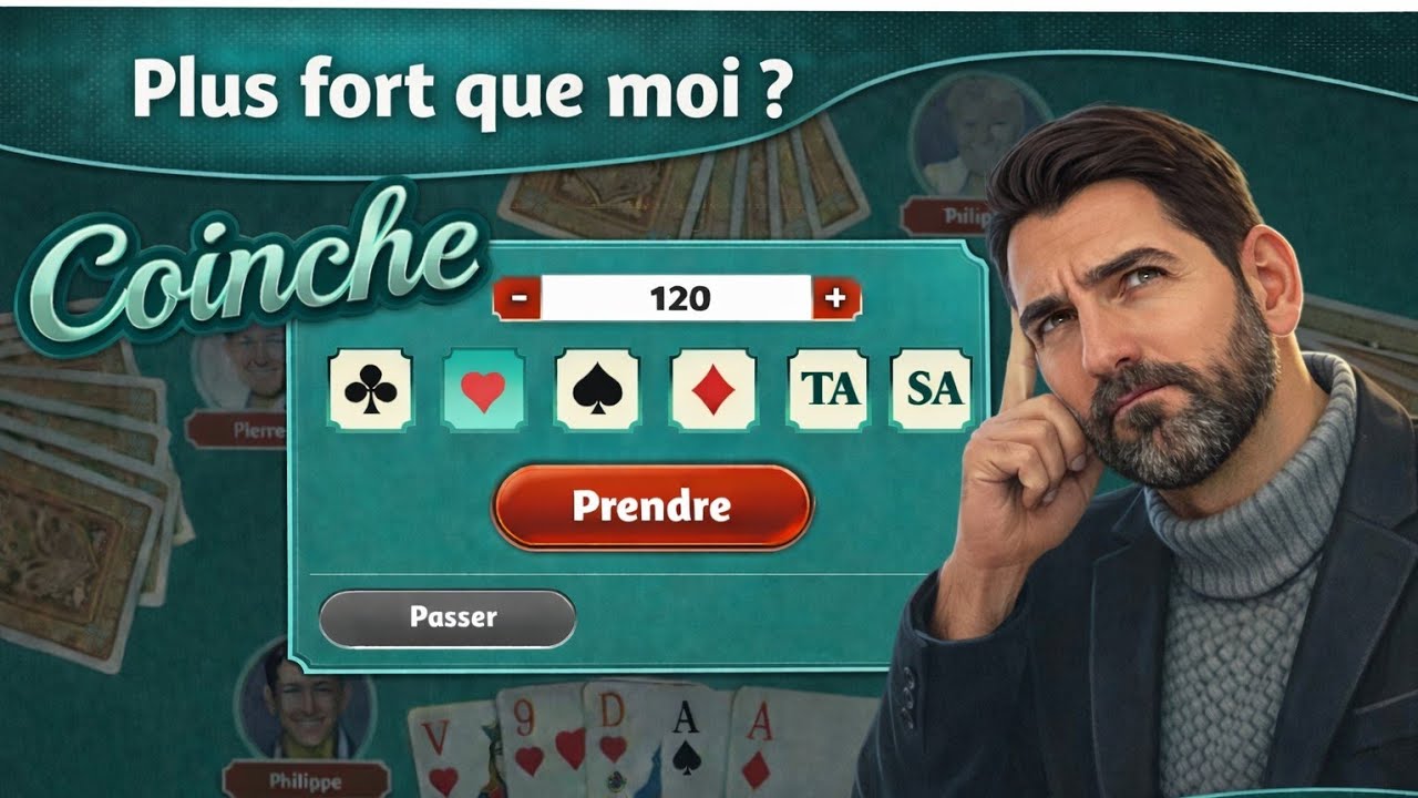 Belote Coinche: j'affronte un 56 et un 60 😱