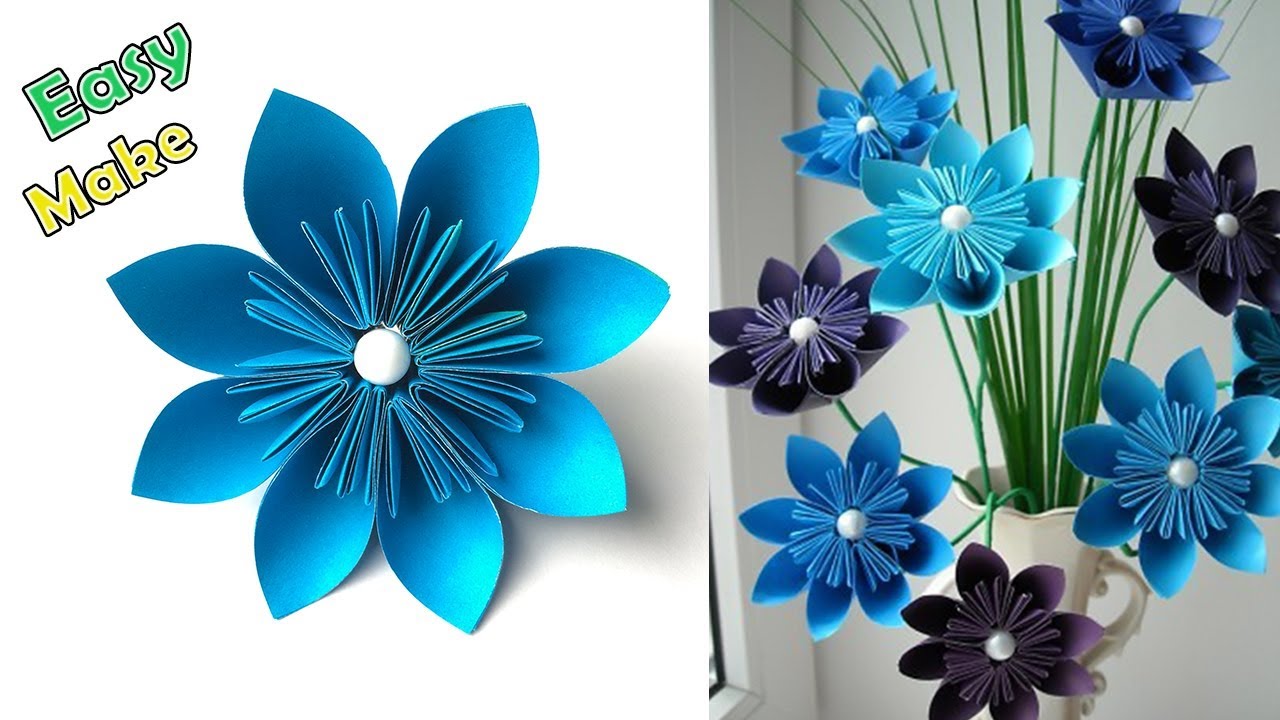 How to Make Easy and Simple Paper Flower | Home Decor | Easy Paper Flowers | DIY Paper Crafts