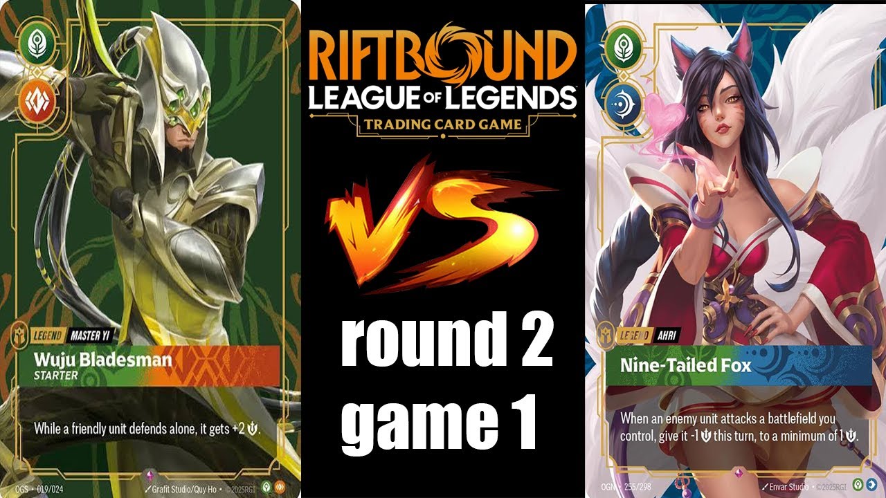 RIFTBOUND TOURNAMENT POV GAMEPLAY - ROUND 2 GAME 1 : MASTER YI VS AHRI NEXUS NIGHT AT LOBO CARDS