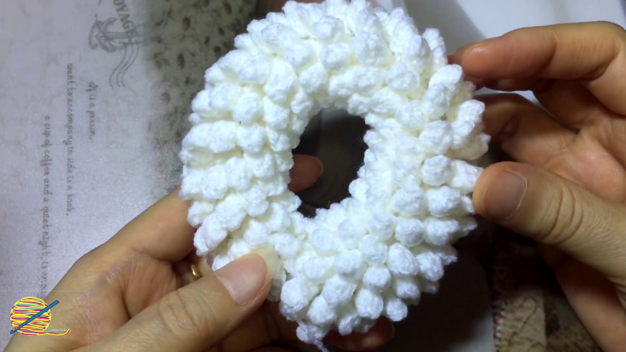 How to Crochet Garland White Champaka Flower ถักมาลัย 