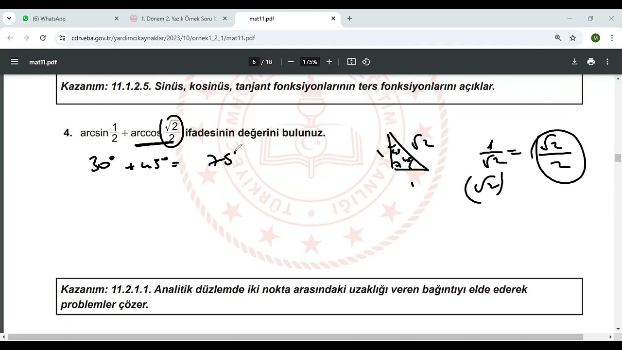 11. Sınıf Matematik Senaryosu