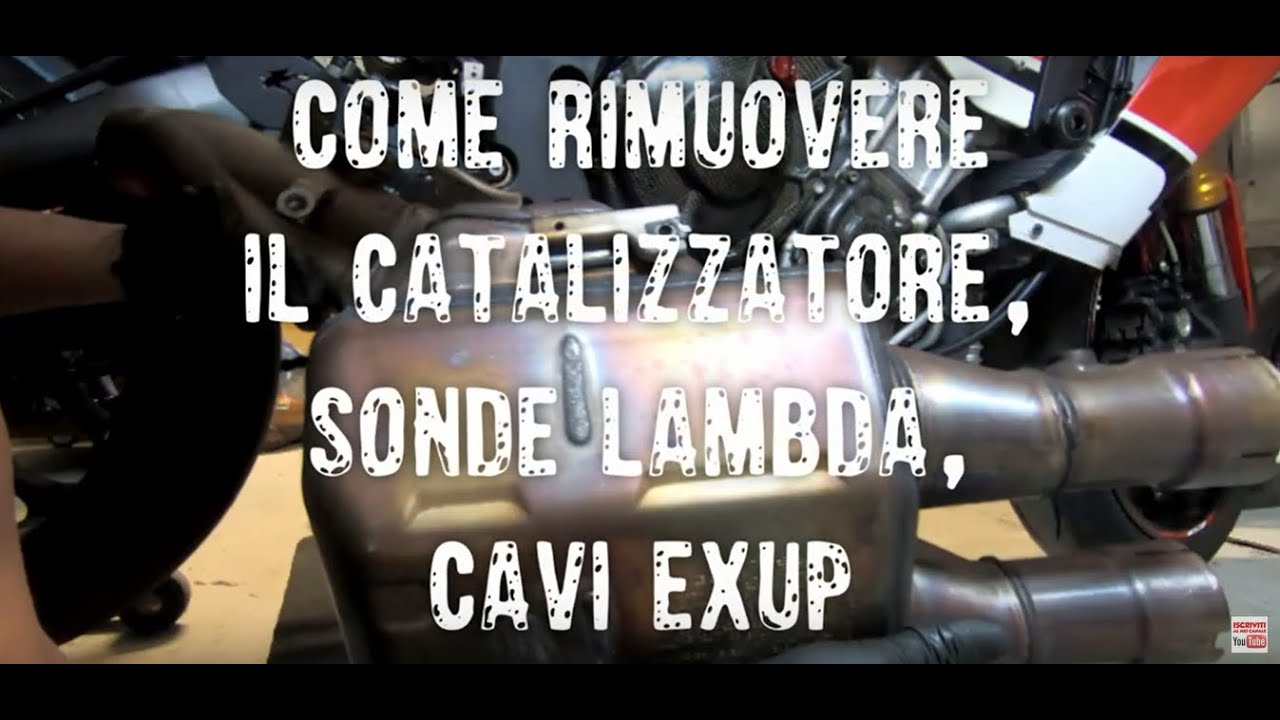 Rimozione catalizzatore, sonde lambda, terminale e cavi exup - montaggio decatalizzatore Yamaha R1