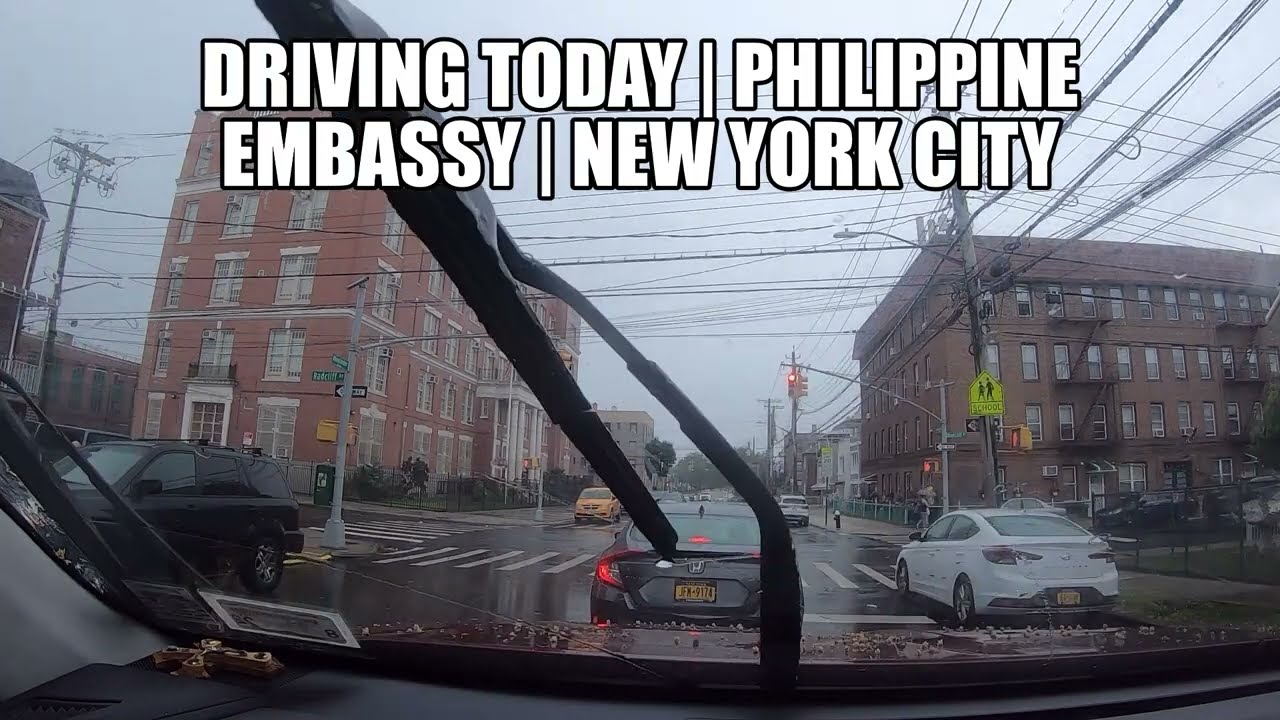 DRIVING TODAY | PHILIPPINE EMBASSY NEW YORK CITY, NEW YORK | DRIVING IN MANHATTAN, NEW YORK