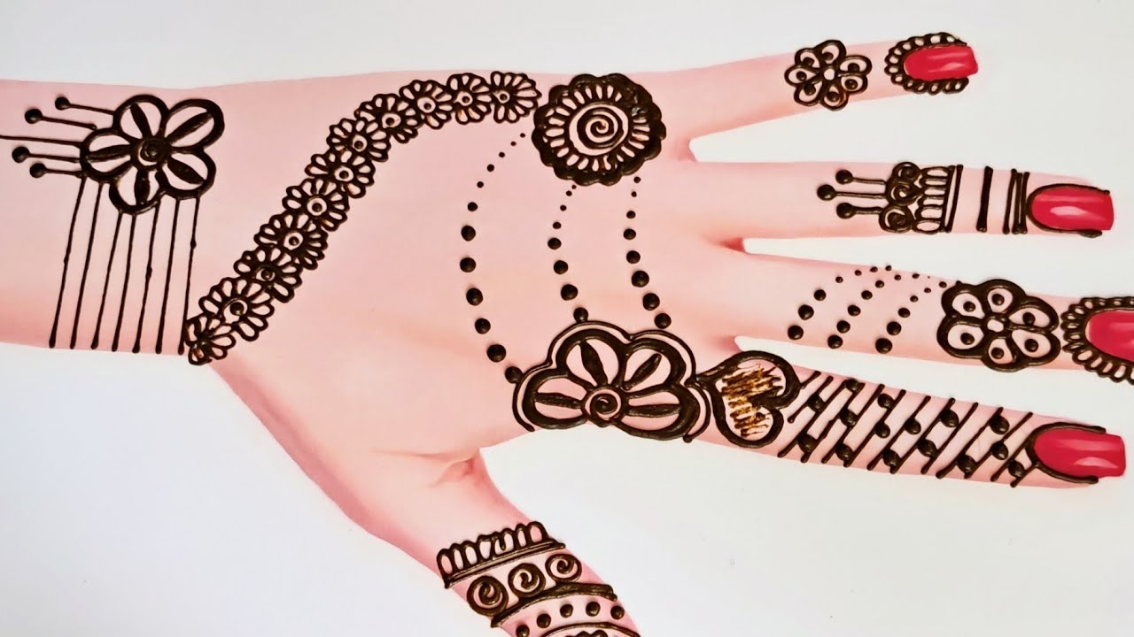 Simple Mehandi design Backhand|Simple - #mehndi #mehandidesign #rakhimehandi #eid 