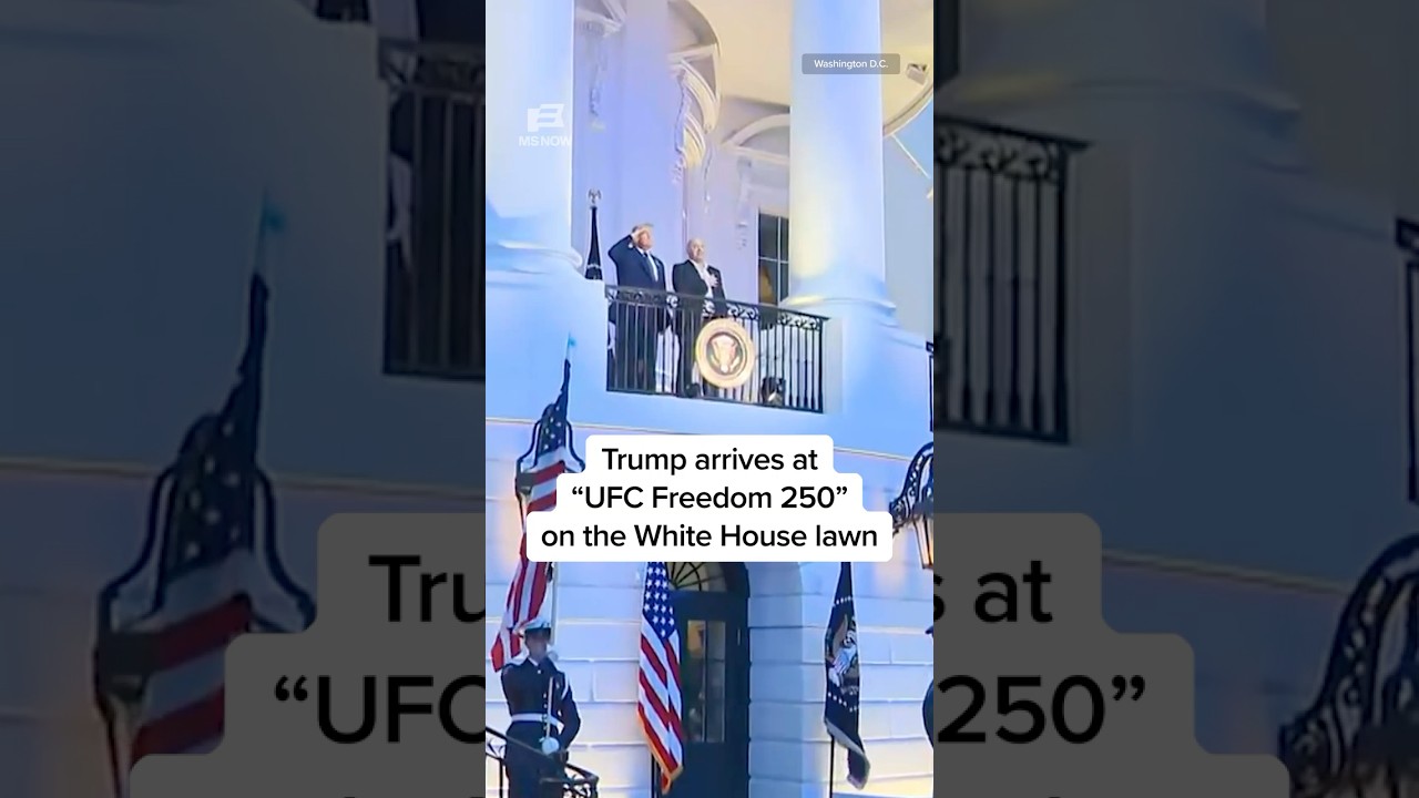Trump arrives at 'UFC Freedom 250' on the White House lawn