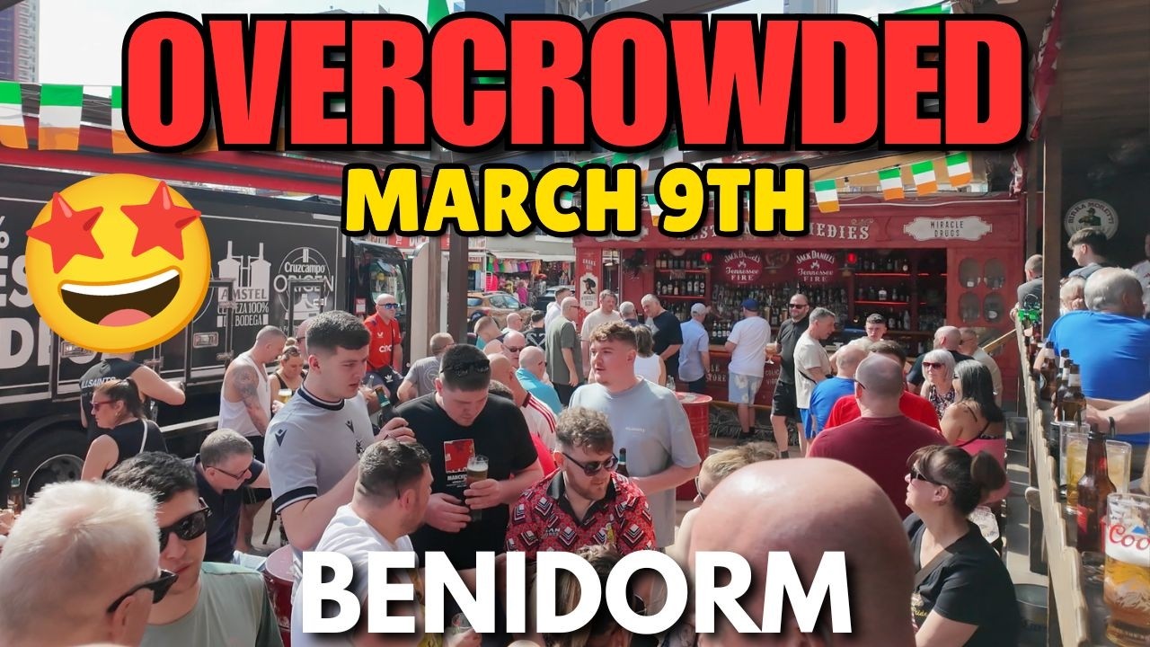 Benidorm - CROWDED Pubs, Bars & Terraces! 😱🔥┃Feels Like SUMMER Again!
