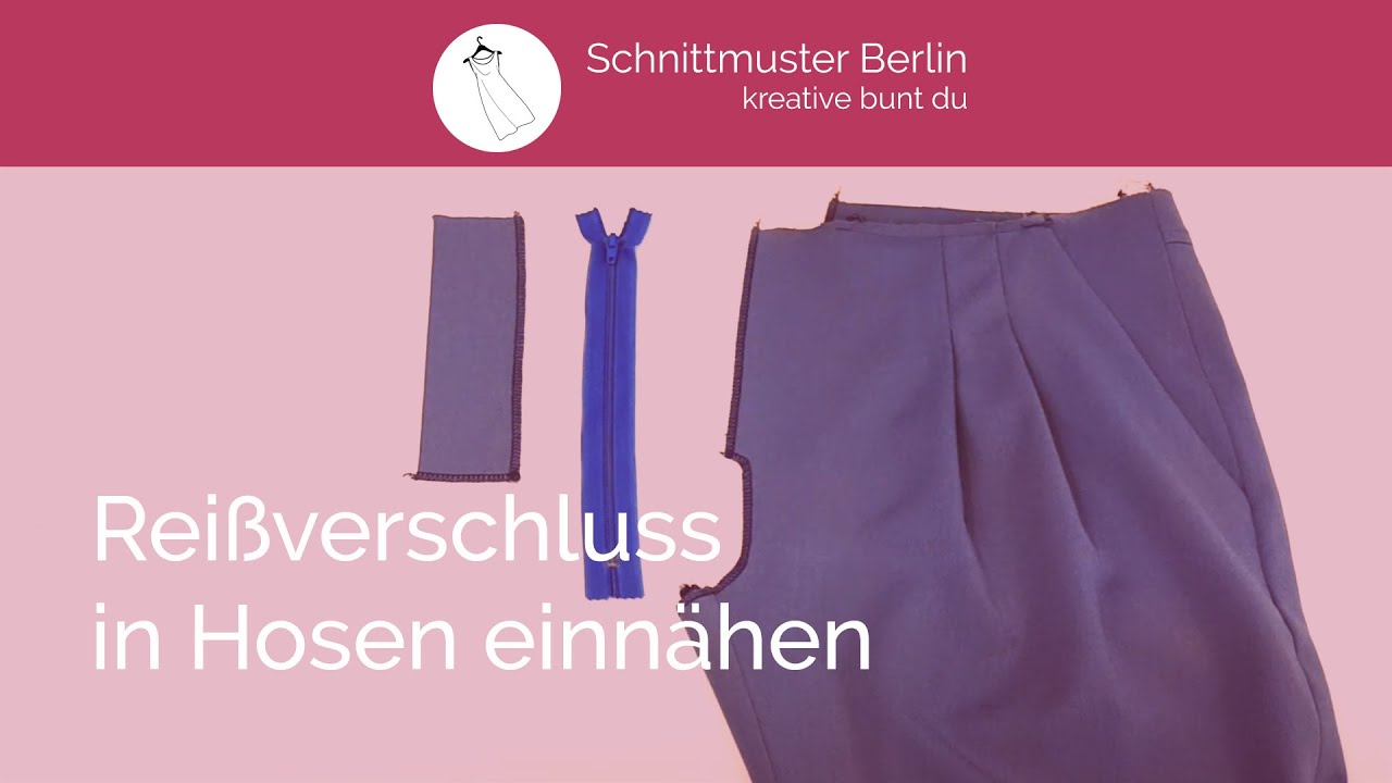 Reißverschlussverarbeitung in Hosen