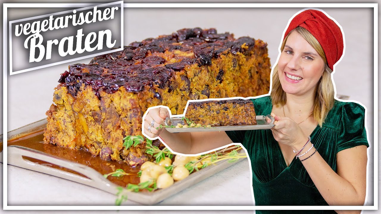 Nut Roast | vegetarischer Braten mit Nüssen und Cranberrys | Veggie-Weihnachten | Felicitas Then