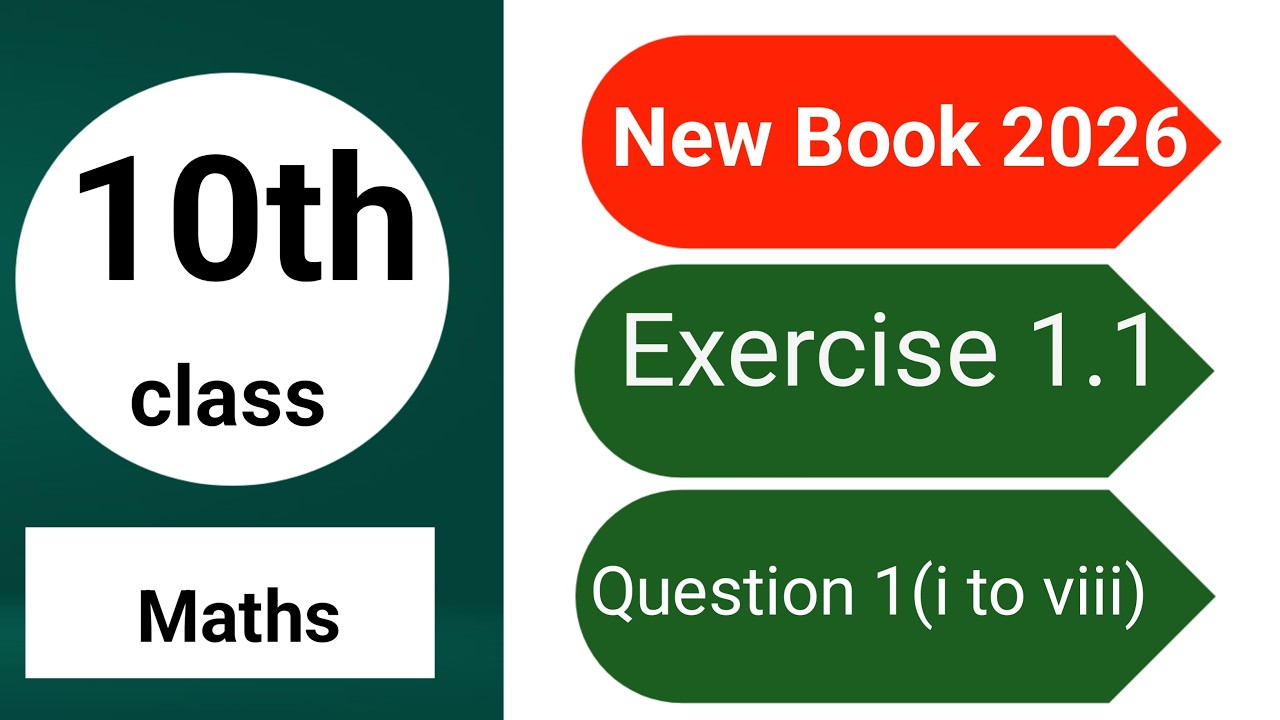 Class 10th Math New Book Exercise 1.1 Question 1 (i to viii)|Exercise 1.1| Sir Ajmal Ali