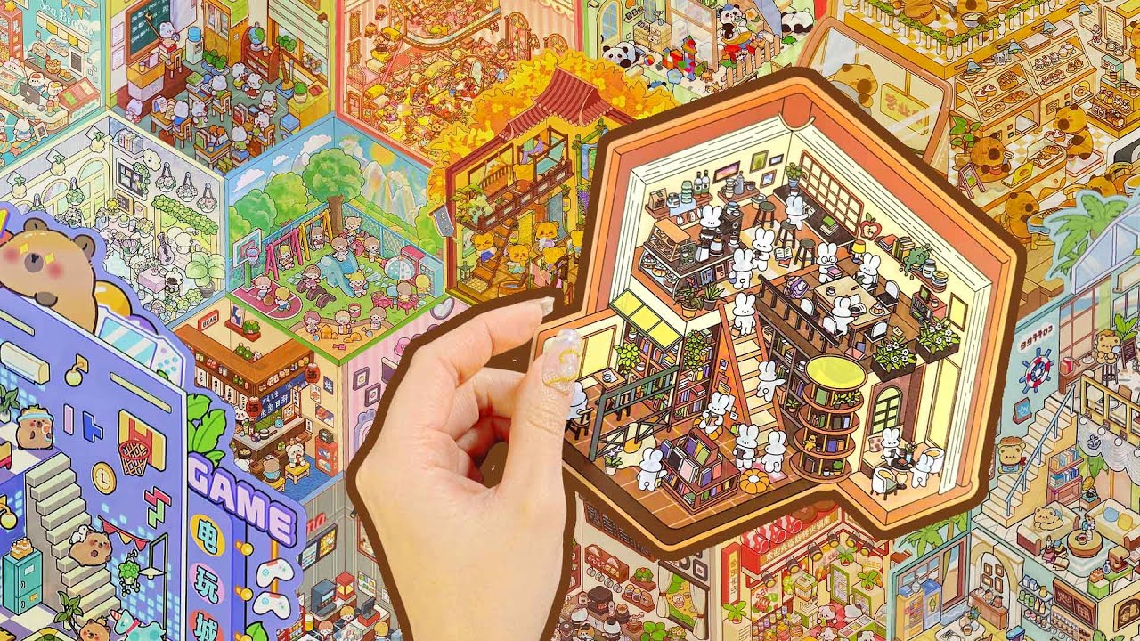 [ASMR] I Spent 100+ Hours Building 53 Adorable 3D Sticker Scenes | DIY Sticker Art Compilation 🐾✨🎀