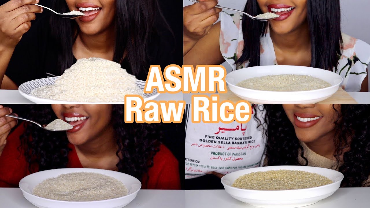 ASMR RAW RICE COMPILATION | EATING RAW RICE (No Talking) *EATING SOUNDS*