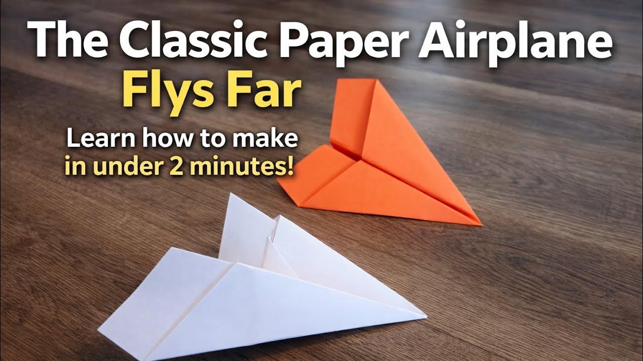 The Classic Paper Airplane, Flys Far | Learn How To Make In Under 2 Minutes!
