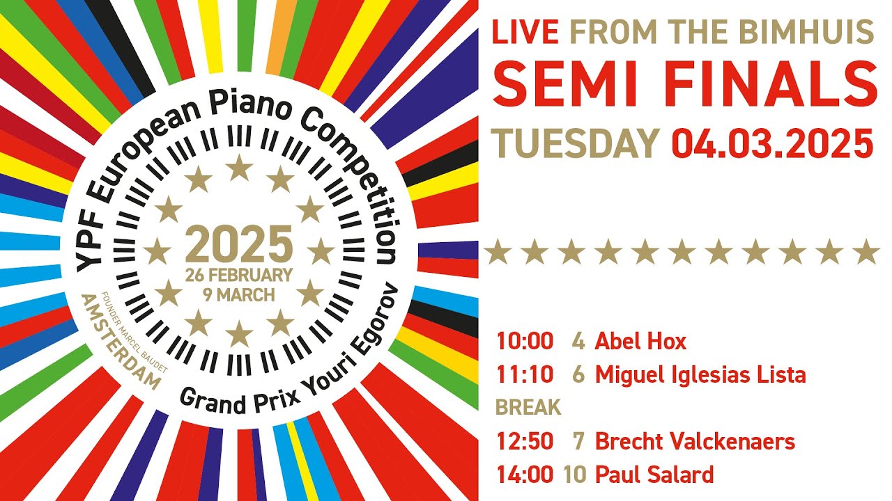 Semi Finals YPF European Piano Competition 2025 – DAY 1