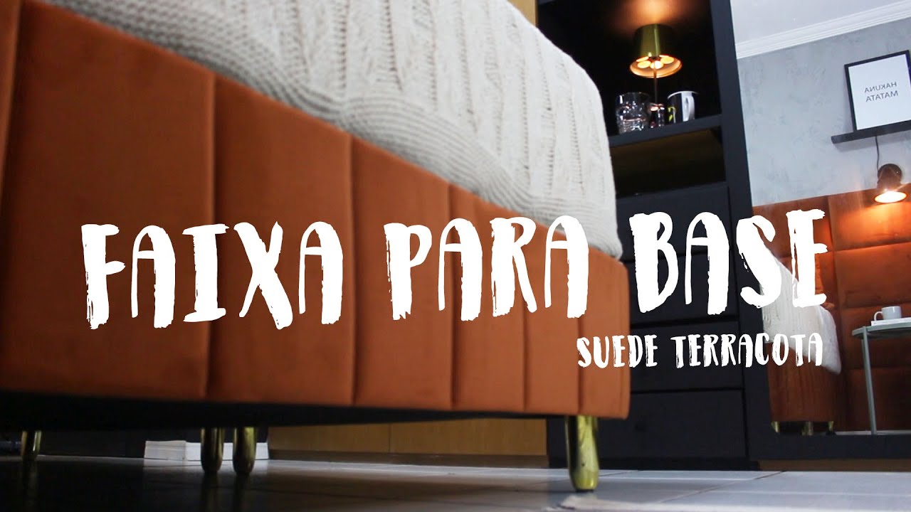 FAIXA PARA CAMA BOX - SUEDE TERRACOTA