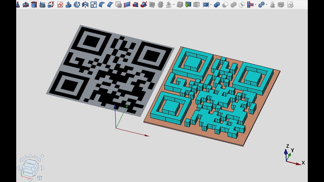 77. FreeCAD 1.0 Для начинающих с нуля! Можно ли распечатать QR-код?