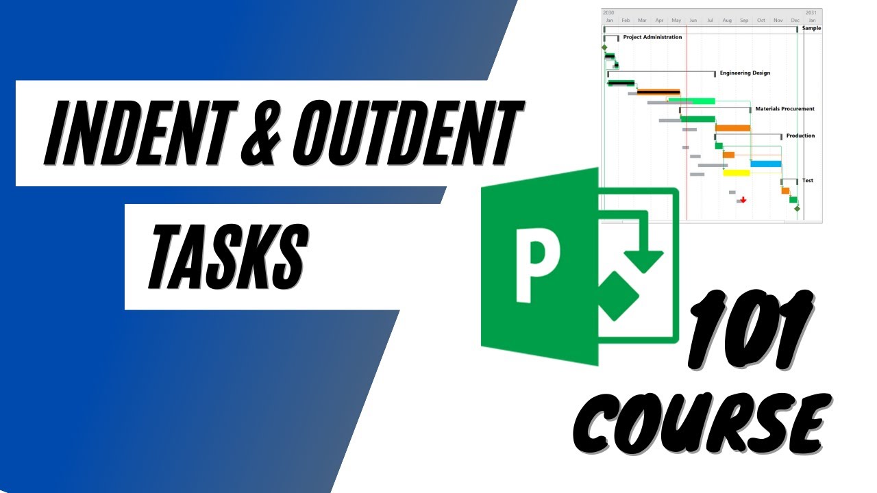 MS Project - How to Indent and Outdent Tasks