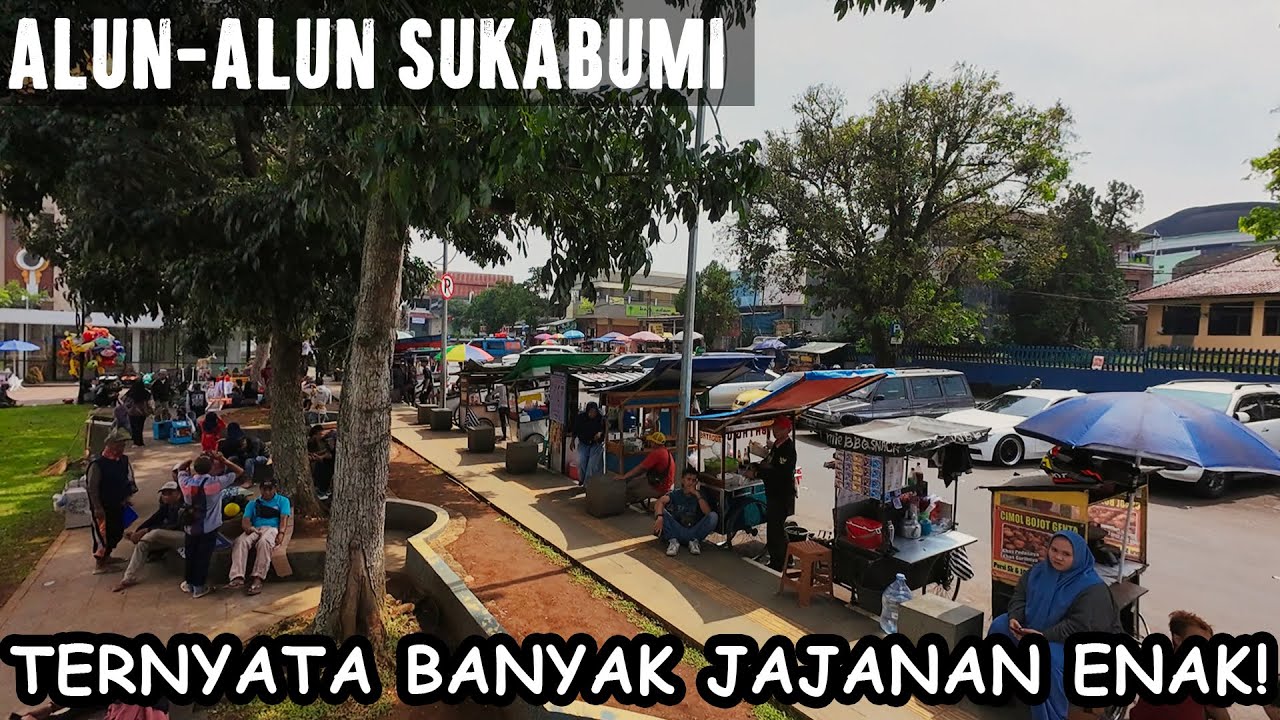 Drone Keliling Alun-Alun Sukabumi, Ternyata Banyak Jajanan!