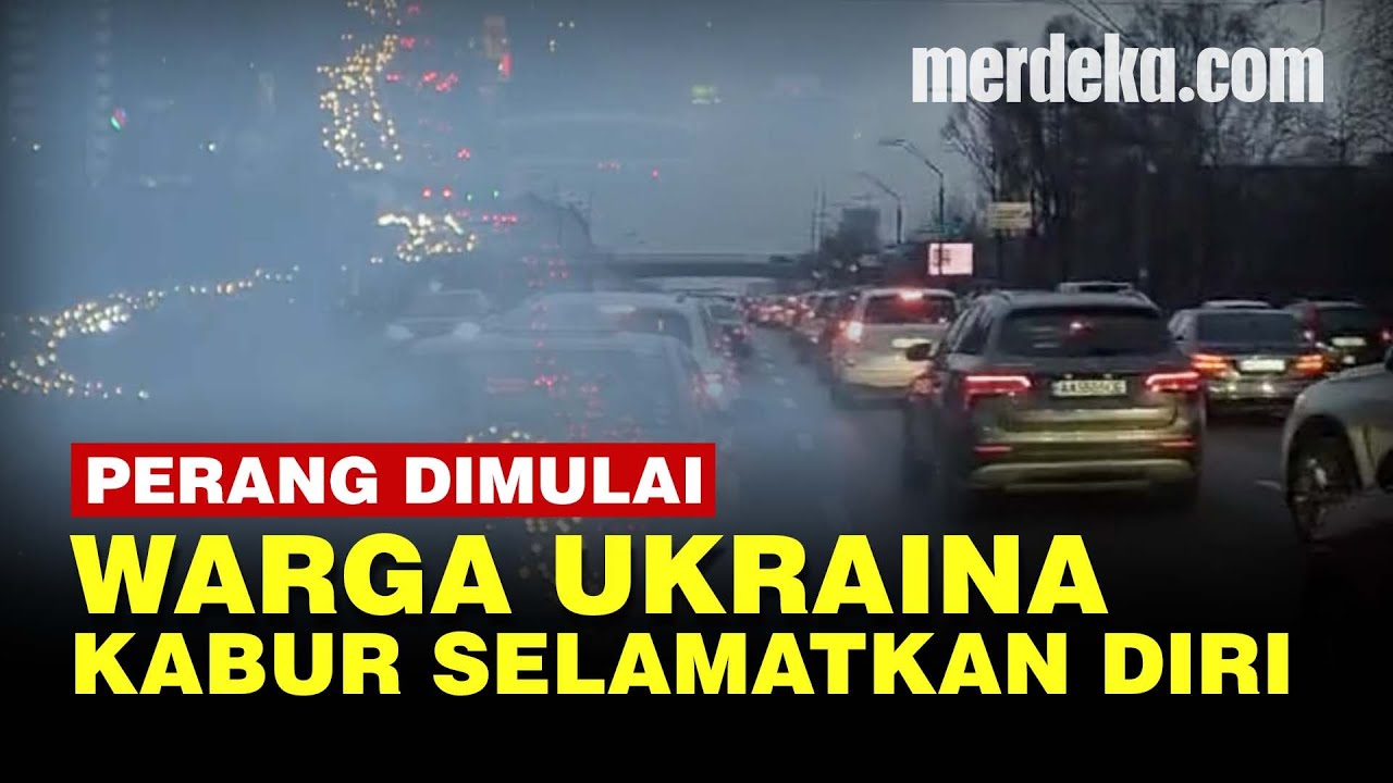 Militer Rusia Bombardir Ukraina, Warga Kyiv Ketakutan Selamatkan Diri