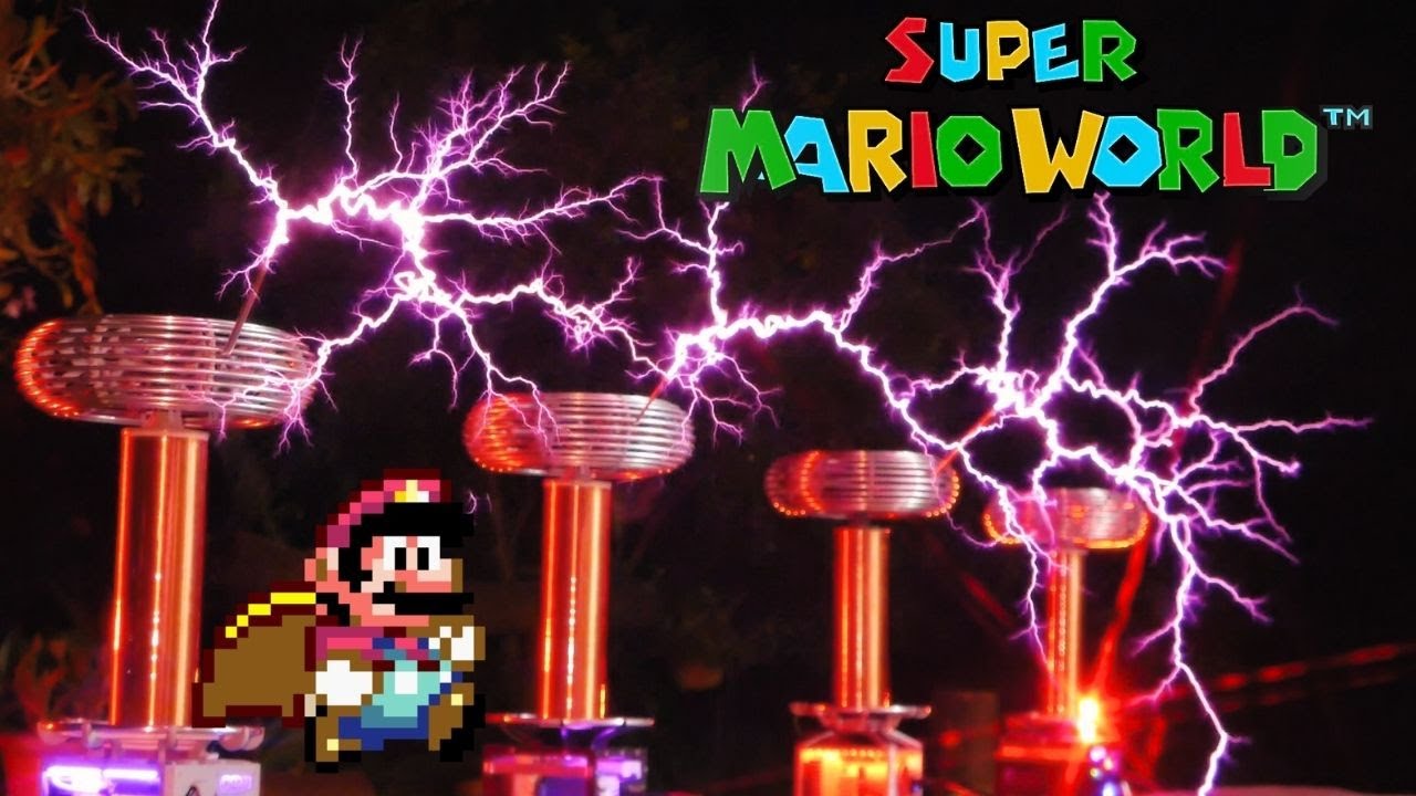 Super Mario World CASTLE, but with TESLA COILS