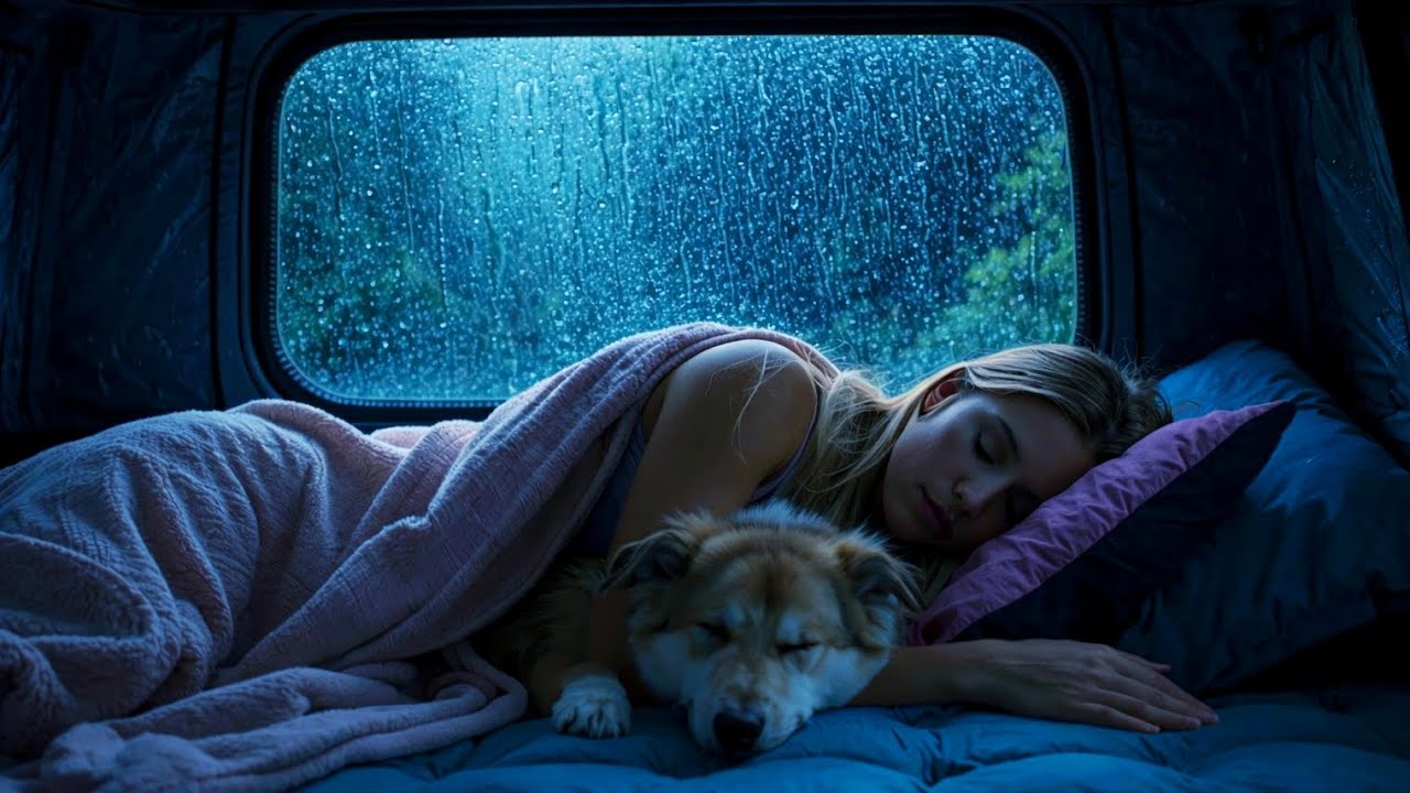 ASMR Rain on Tent at Night ⛺ 1 Hour Sleep Sounds