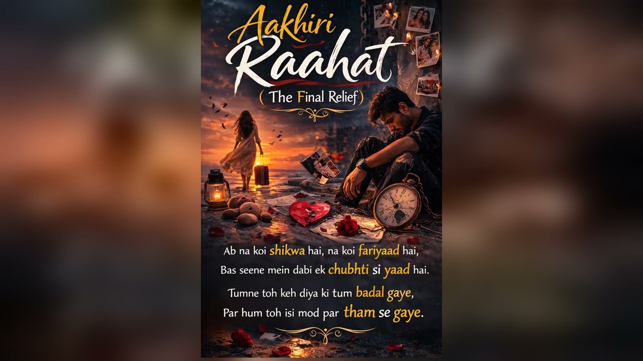Aakhiri Raahat 💔 | Heart Touching Hindi Sad Song | Emotional Breakup Lyrics