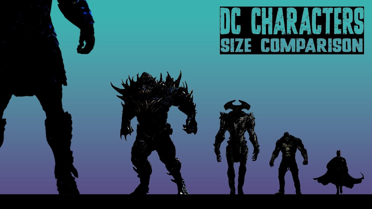 DC Universe Size Comparison | Superman, Batman, Darkseid and More