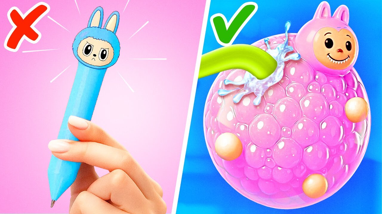 Glam or Lame Labubu School Supplies? 🚌👩🏼‍🏫 Crazy Cool DIY Crafts You’ll Wanna Try IRL!