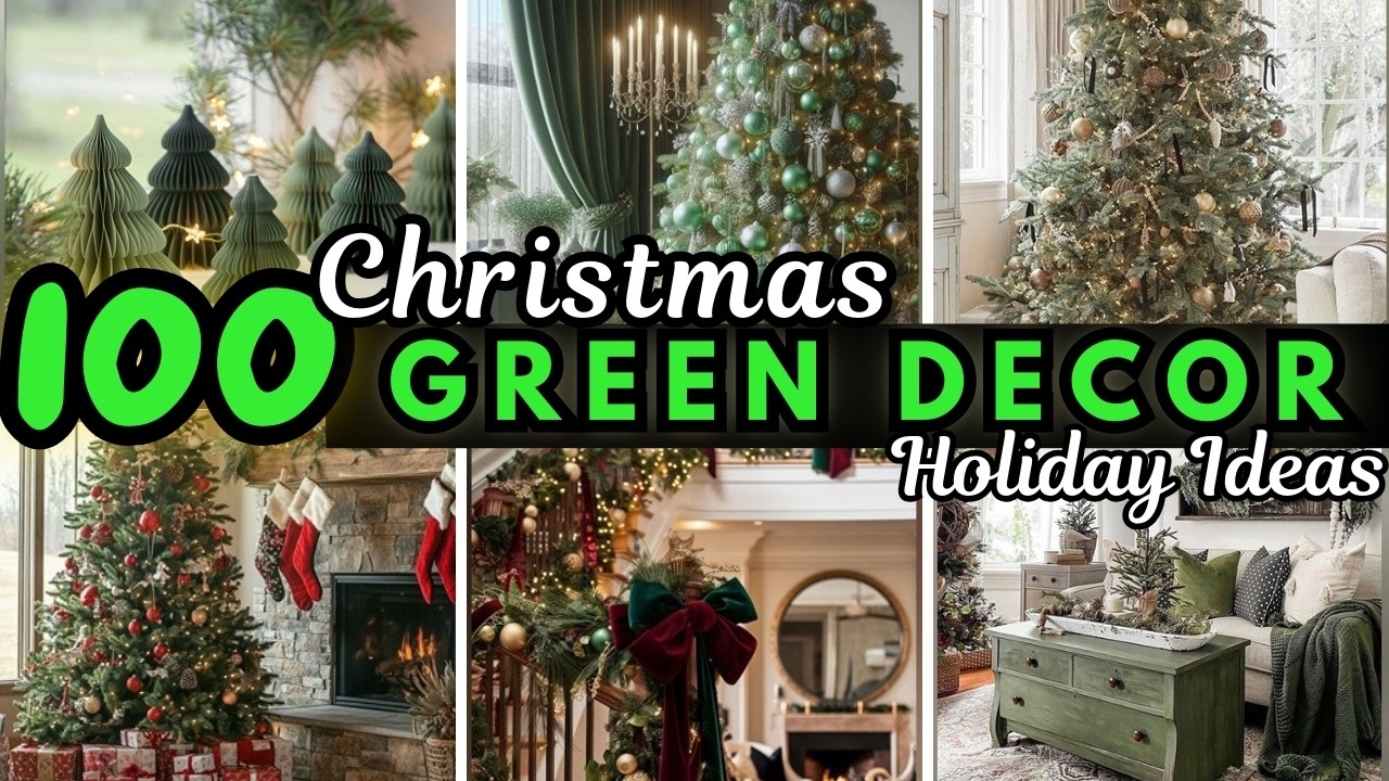 100+ Cozy GREEN Christmas Decorating Ideas 2025 🌿 Holiday Home Decoration Trends