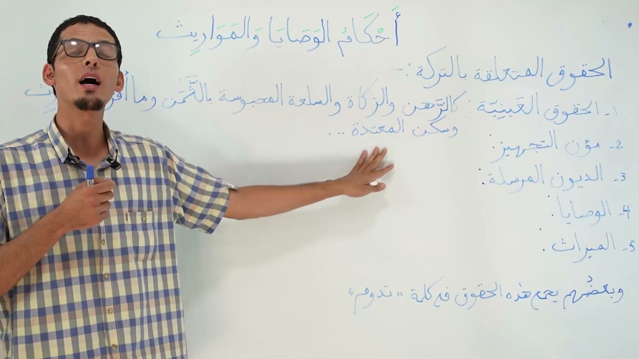 فقه المواريث - 3 الحقوق المتعلقة بالتركة